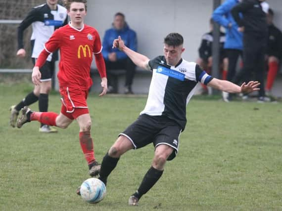 Striker Dan Huet netted twice in East Preston's defeat at Eastbourne Town. Picture by Derek Martin