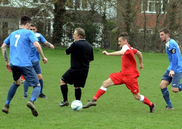 Alex Barnes was on taret for Bosham / Picture by Kate Shemilt