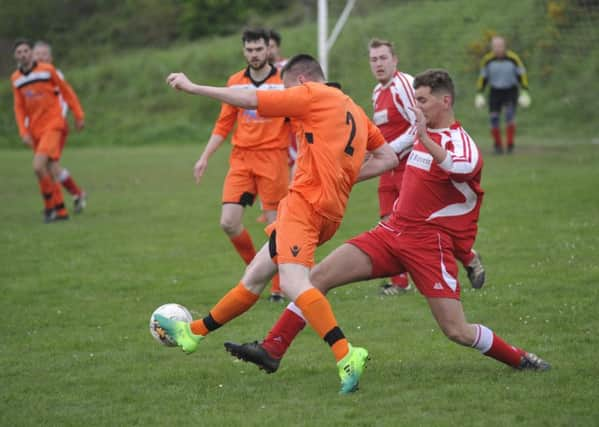 Action from the Macron East Sussex Football League Division Three match between The JC Tackleway II and Hawkhurst United II. Picture by Simon Newstead