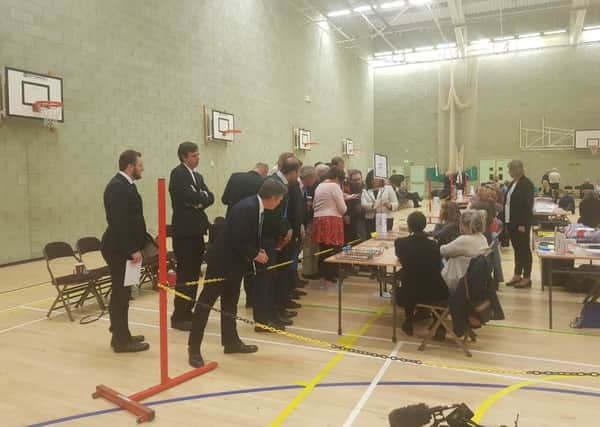 Picture candidates and party members at the Ifield table