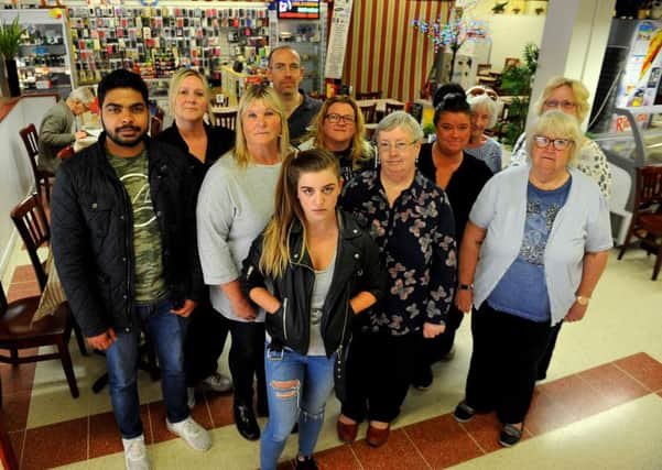 Upset traders at the Market Place Shopping Centre in Burgess Hill. Picture: Steve Robards