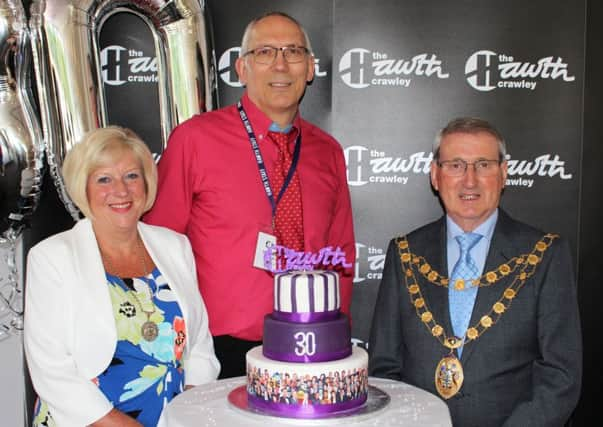 The Mayor and Mayoress with General Manager Dave Watmore at the celebration