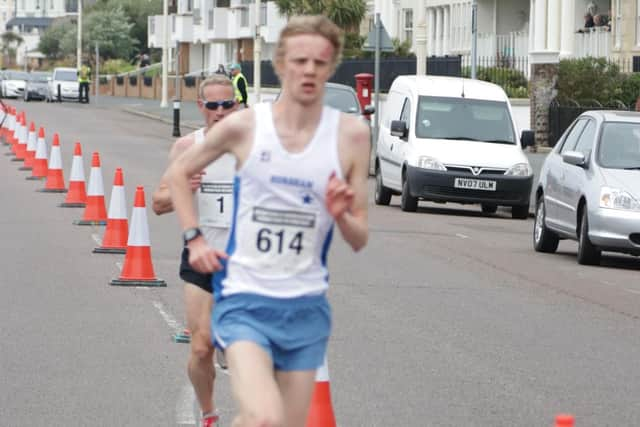 Eventual winner Bernie Spannagl keeps ahead of runner-up James Baker / Picture by Neil Cooper