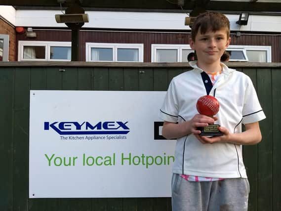 Edward James with his man of the match award