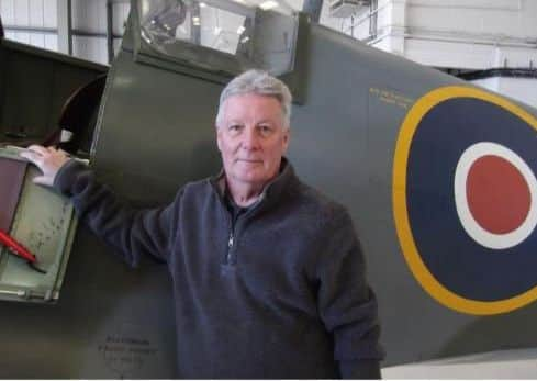 Roger with Spitfire 'Exeter' at Goodwood