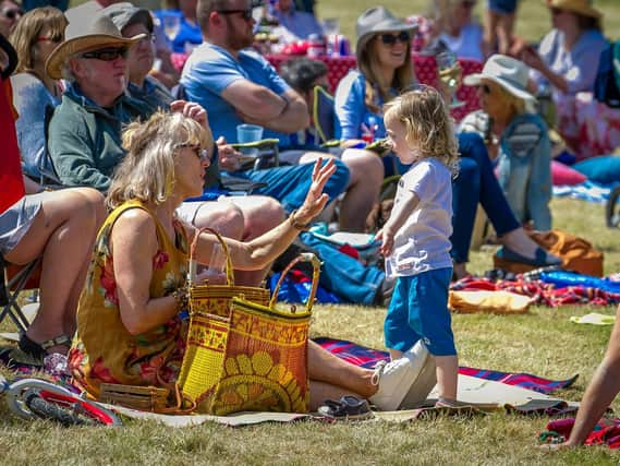 Crowds enjoyed fun in the sun at the special live screening in Arundel