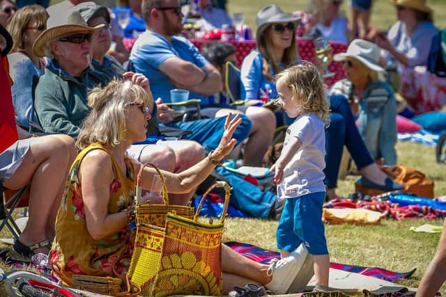 Crowds enjoyed fun in the sun at the special live screening in Arundel