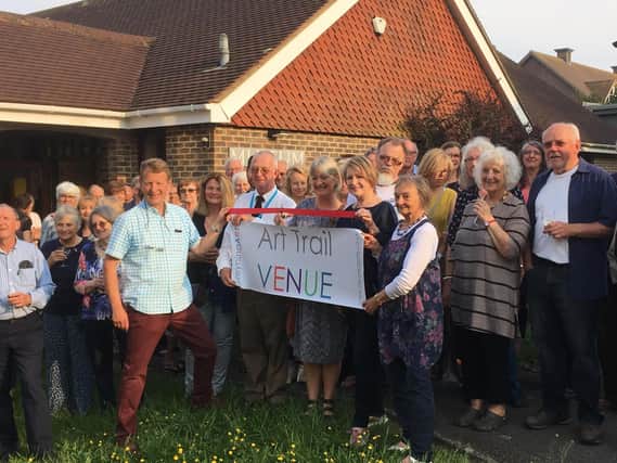 Dozens turned out for the launch of the art trail which will form part of Steyning Festival