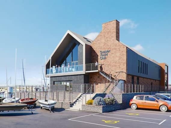 An artists' impression of the new yacht club