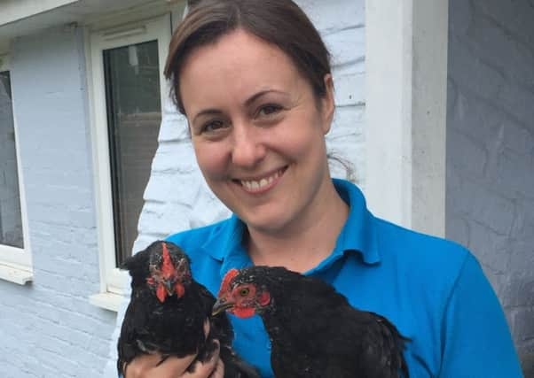 Wadars animal rescue officer Julie Brewer with two of the birds