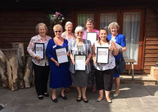 Left to right, Chris Stacey, Ann Roberts, Jill Dennis, Shirley Taylor, Carol Elling, Terri Ashpool and Pam Goldsmith