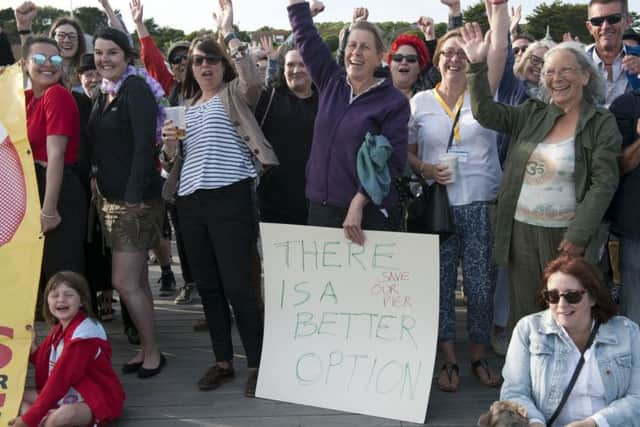 People's Pier protest. Photo by Frank Copper