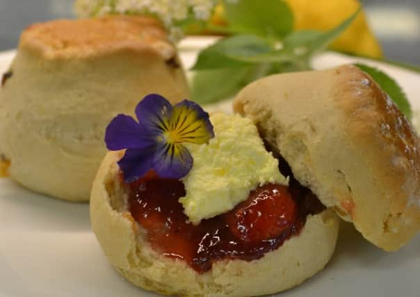 Lemon and elderflower scones