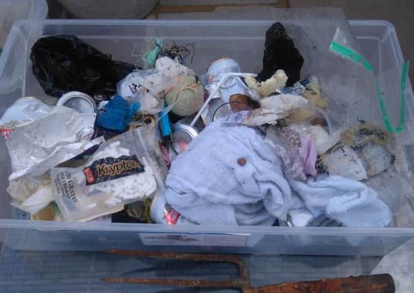 Karen Aitken cleared this rubbish from Worthing's beach