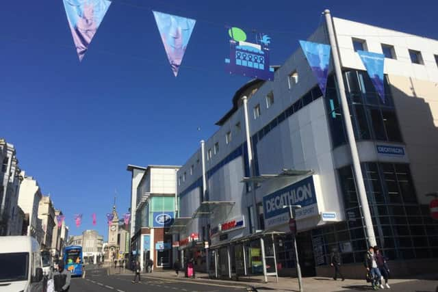 Banners and bunting around the city