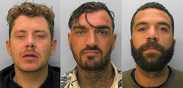 Daniel Yeoman, Alan Gale, and Kingsley Hamilton. Picture courtesy of Sussex Police SUS-180622-175638001