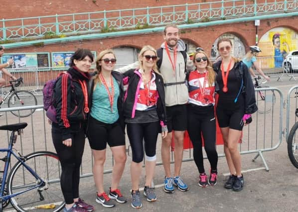 The Harris siblings, from left, Hollie, Talia, Georgia, Louis, Lara and Layla