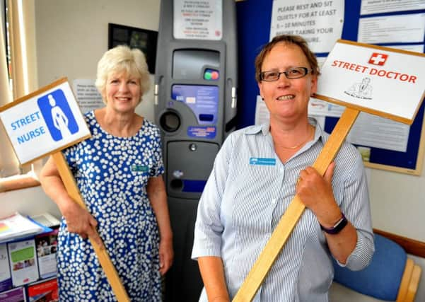 Nurse manager Julie Clements and Dr Marianne Horsley in front of the new BMI machine. Picture: Steve Robards SR1817850