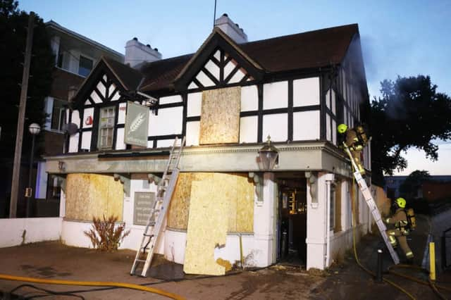 Fire service attend the Wheatsheaf pub