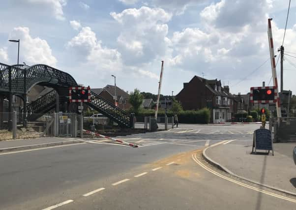 Barrier damaged at Billingshurst level crossing