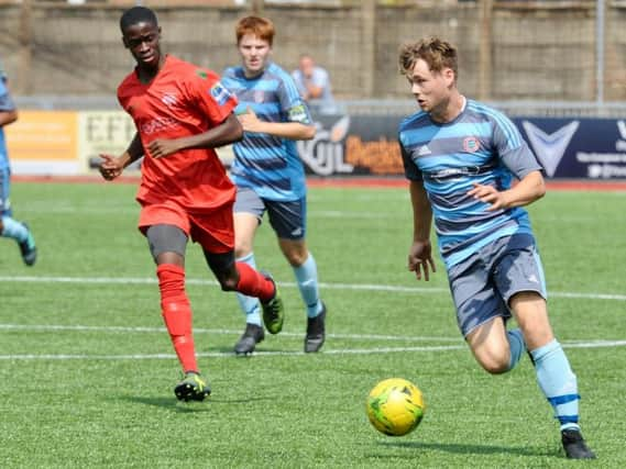 Jazz Rance on the run during Worthing's friendly with South Park. Picture by Stephen Goodger