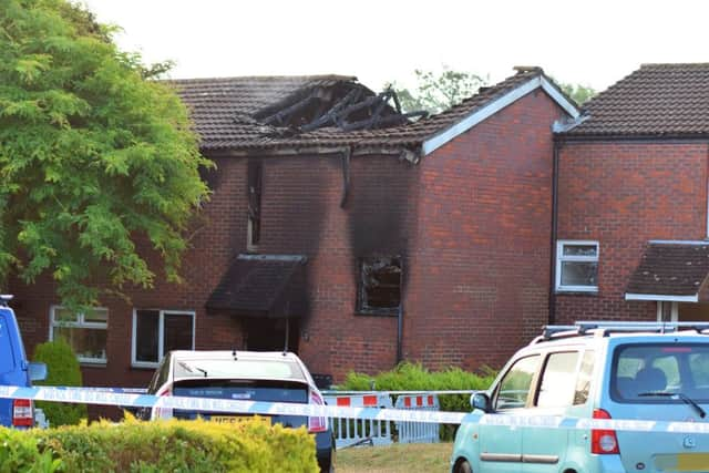 House fire in Croxden Way, Eastbourne. Picture: Dan Jessup