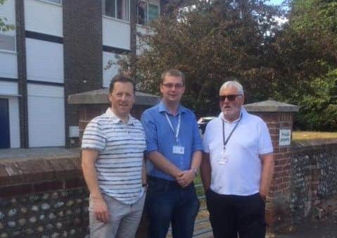 Councillors Keith Bickers, Alex Harman and council Leader Daniel Humphreys