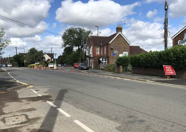 Part of the road has been closed. Photo by Fin