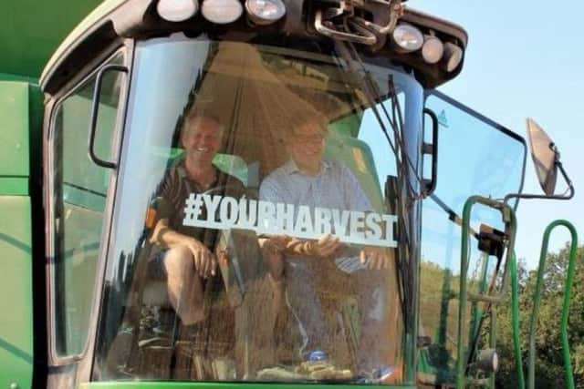 West Sussex NFU council delegate and farmer David Exwood with Horsham Jeremy Quin MP