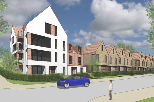 Artist's impression of new development off Hurstwood Lane south of Haywards Heath