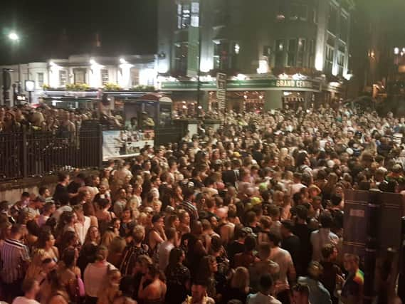 The scenes at Brighton station