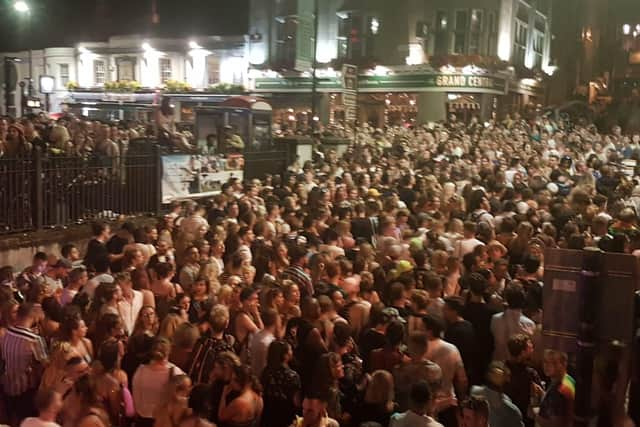 The scenes at Brighton station