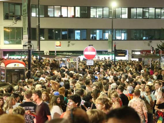 The crowds at Brighton station after Pride (Photograph: Eddie Mitchell)