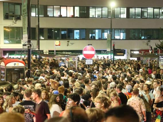 The scenes at Brighton station after Pride (Photograph: Eddie Mitchell)