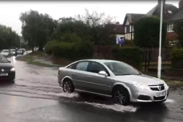 Rain in Rectory Road, Worthing. Photo: Eddie Mitchell