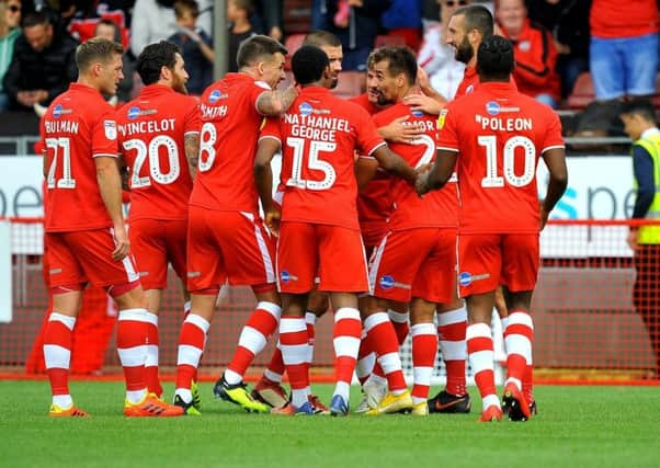 Crawley came out on top after an enthralling game against Bury. Picture by Steve Robards