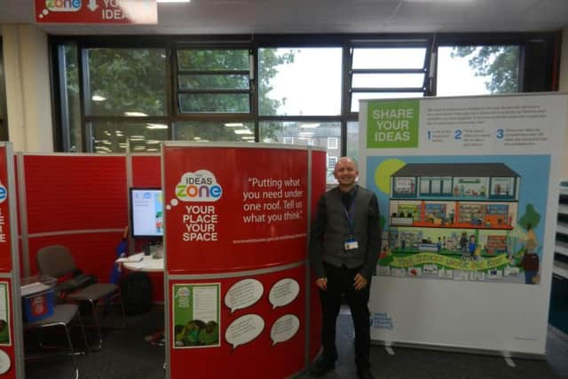 Justin Burns at the Ideas Zone in Worthing Library