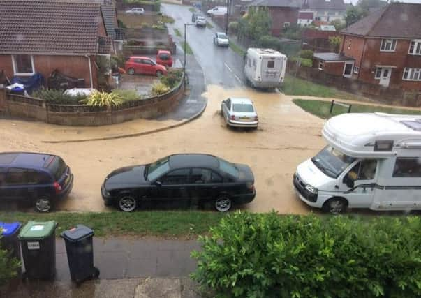 Flooding in Sompting. Photo: Maryann Blunden