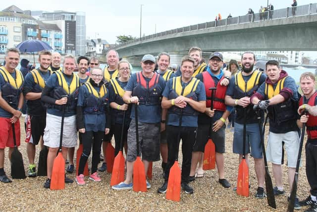 The winning team from the Shoreham RNLI lifeboat