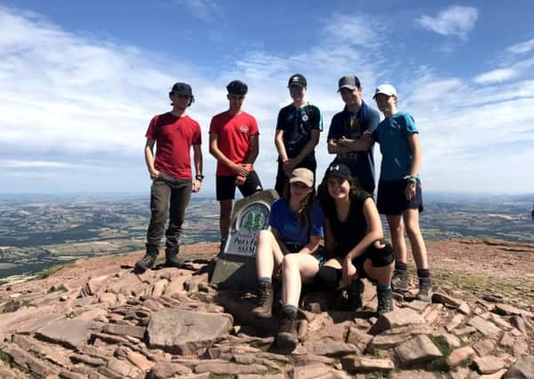 Collyer's students summited Pen y Fan