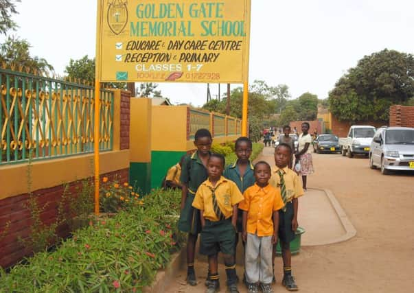 Children from the Changalusa family, which Mike Whittaker has supported since 2006