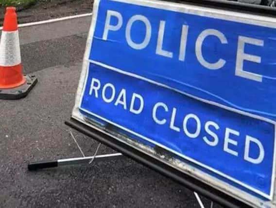 Road closure sign