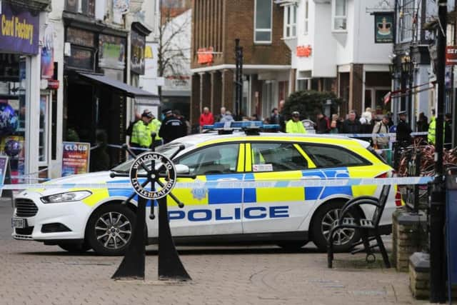 The stabbings took place in Terminus Road, Littlehampton