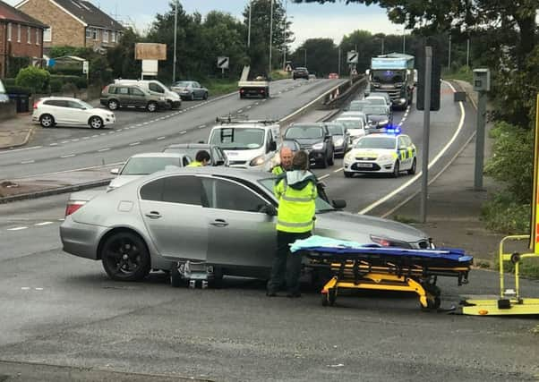 Police and ambulance services have been called to the scene. Picture: Eddie Mitchell