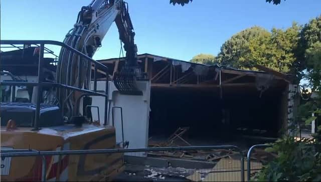 Devonshire Halls are in the process of being demolished. Photo by Joe Whitten SUS-180913-150139001