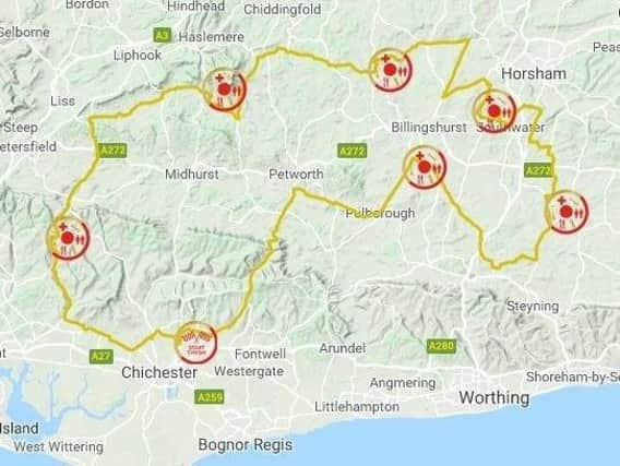 Velo South route