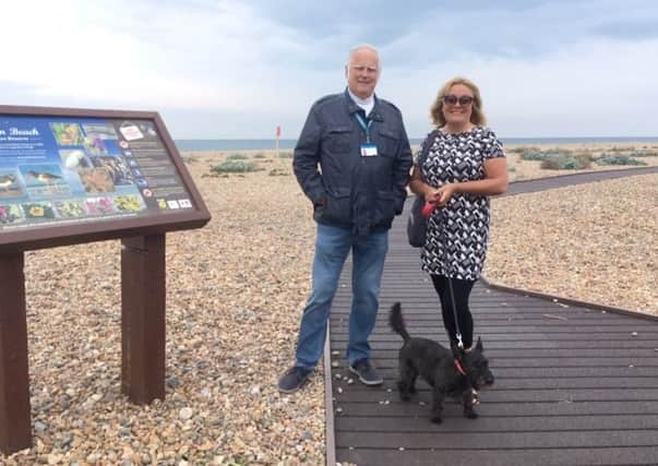 Councillors at the completed boardwalk extension