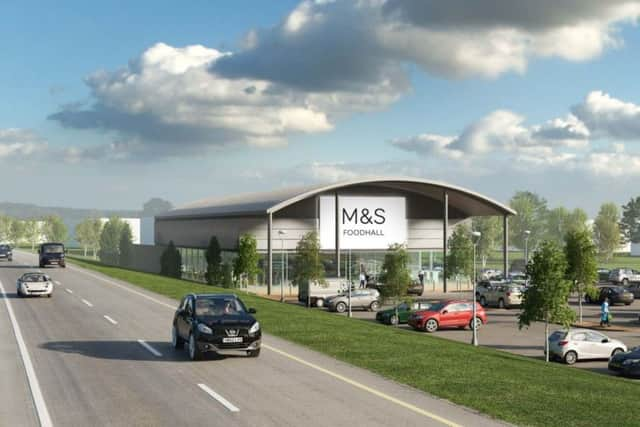 Plans for a new M&S foodhall (photo from Arun District Council's planning portal).