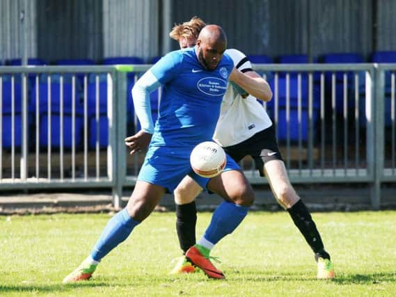 Shoreham striker Andrew Dalhouse got his 11th goal of the season on Saturday. Picture by Derek Martin