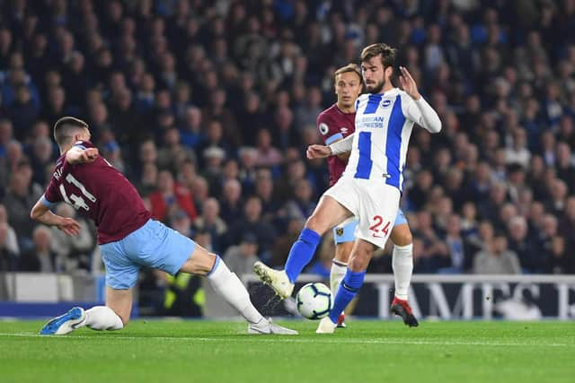 Dutch midfielder Davy Propper hobbled off in Brighton's clash with West Ham. Picture by Phil Westlake (PW Sporting Photography)